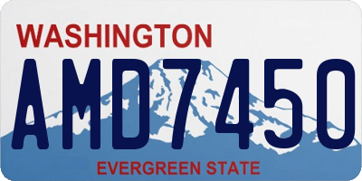 WA license plate AMD7450