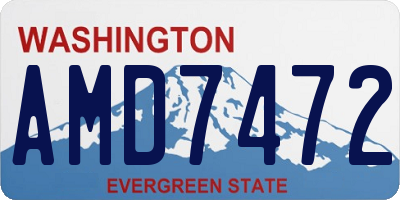 WA license plate AMD7472