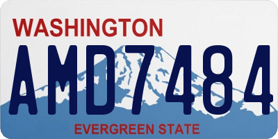 WA license plate AMD7484