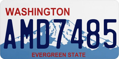 WA license plate AMD7485