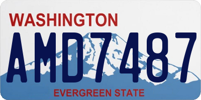 WA license plate AMD7487