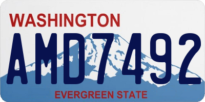 WA license plate AMD7492