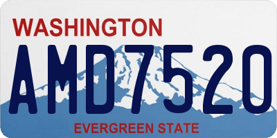 WA license plate AMD7520