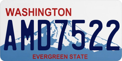 WA license plate AMD7522