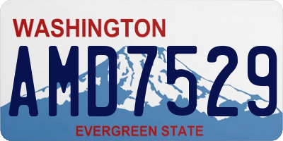 WA license plate AMD7529