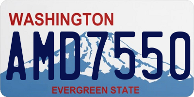 WA license plate AMD7550