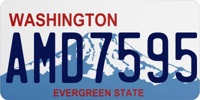WA license plate AMD7595