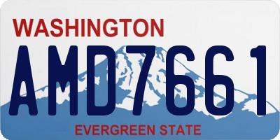 WA license plate AMD7661