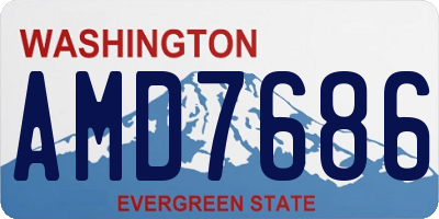 WA license plate AMD7686