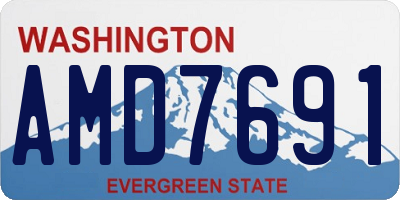 WA license plate AMD7691