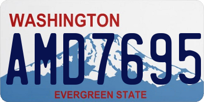 WA license plate AMD7695