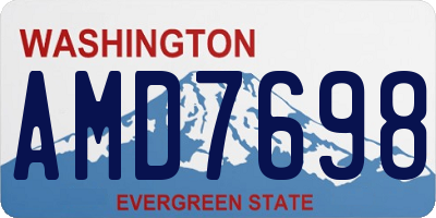 WA license plate AMD7698