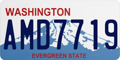 WA license plate AMD7719