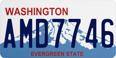 WA license plate AMD7746