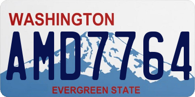 WA license plate AMD7764