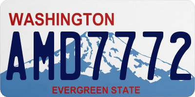 WA license plate AMD7772