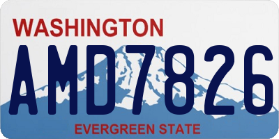 WA license plate AMD7826