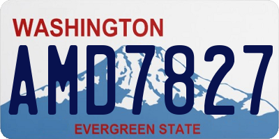 WA license plate AMD7827