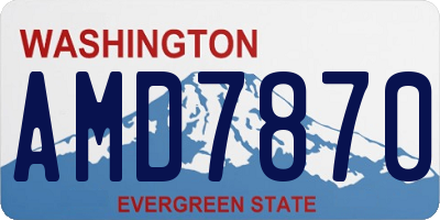 WA license plate AMD7870
