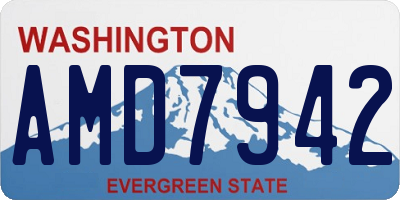 WA license plate AMD7942