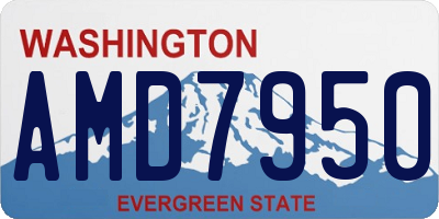 WA license plate AMD7950