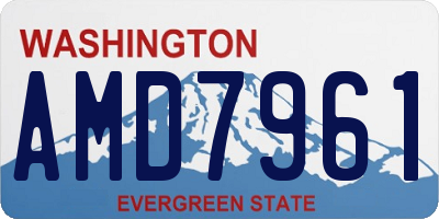 WA license plate AMD7961