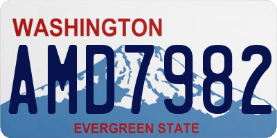 WA license plate AMD7982