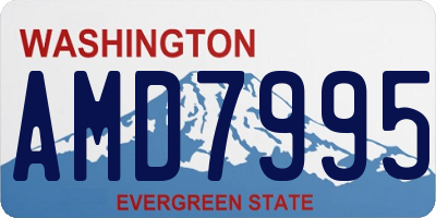 WA license plate AMD7995