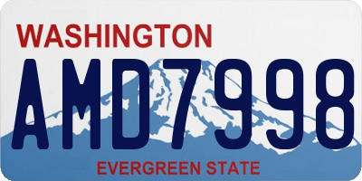 WA license plate AMD7998
