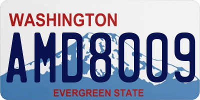 WA license plate AMD8009