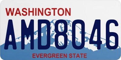 WA license plate AMD8046