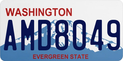 WA license plate AMD8049