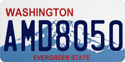 WA license plate AMD8050
