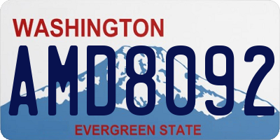 WA license plate AMD8092