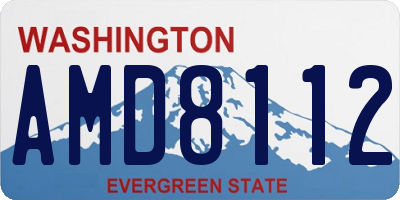 WA license plate AMD8112