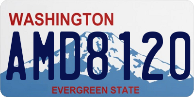 WA license plate AMD8120