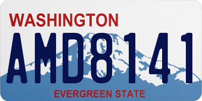 WA license plate AMD8141