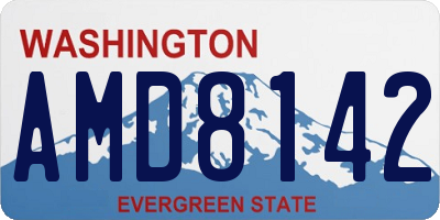 WA license plate AMD8142