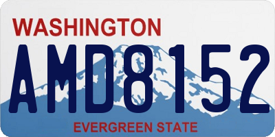WA license plate AMD8152