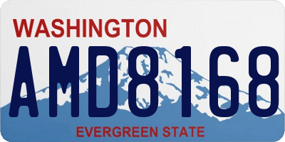 WA license plate AMD8168