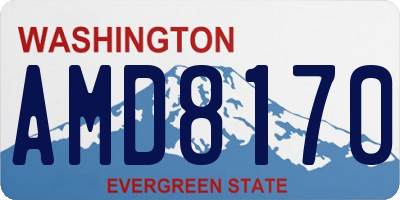 WA license plate AMD8170