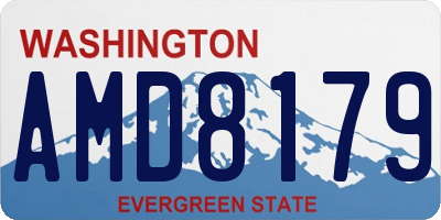 WA license plate AMD8179