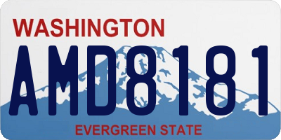 WA license plate AMD8181