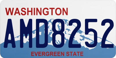 WA license plate AMD8252