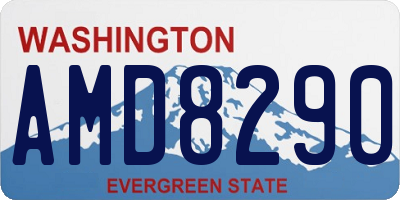 WA license plate AMD8290