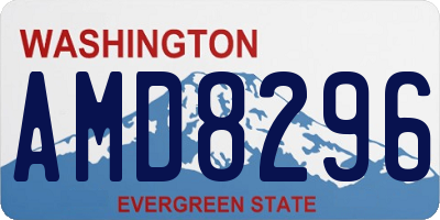 WA license plate AMD8296