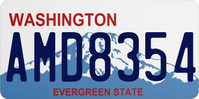 WA license plate AMD8354