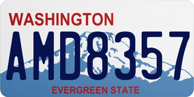 WA license plate AMD8357