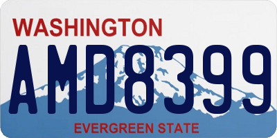 WA license plate AMD8399