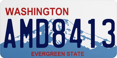 WA license plate AMD8413